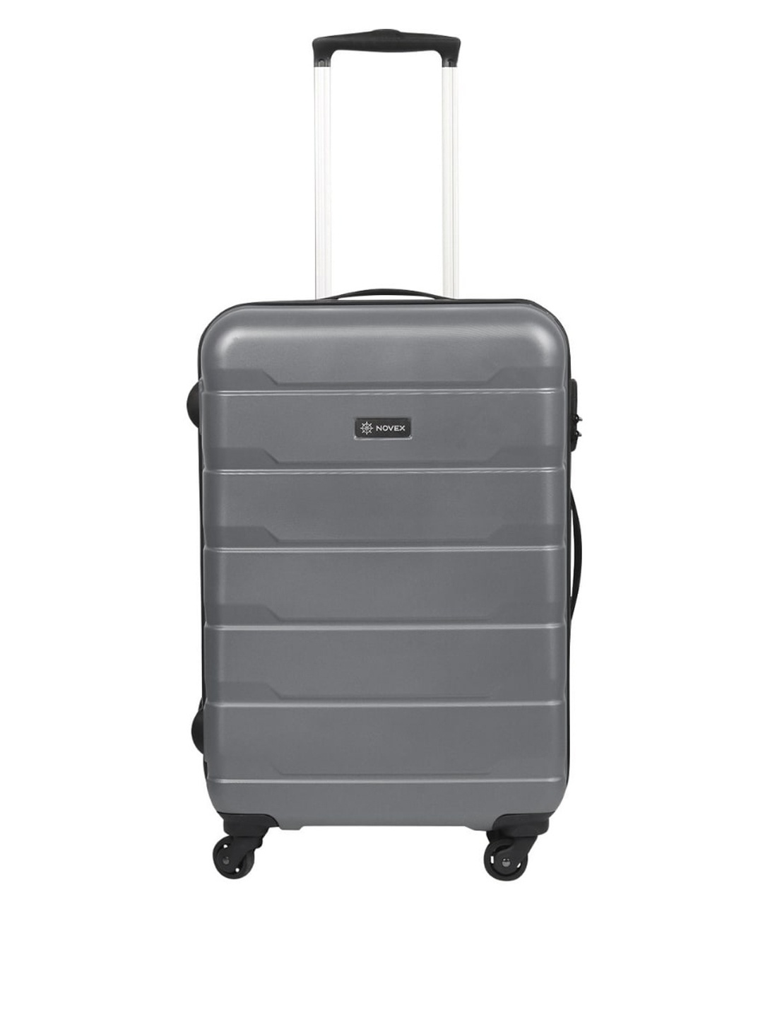 

NOVEX Unisex Grey Textured Hard-Sided Cabin Trolley Suitcase
