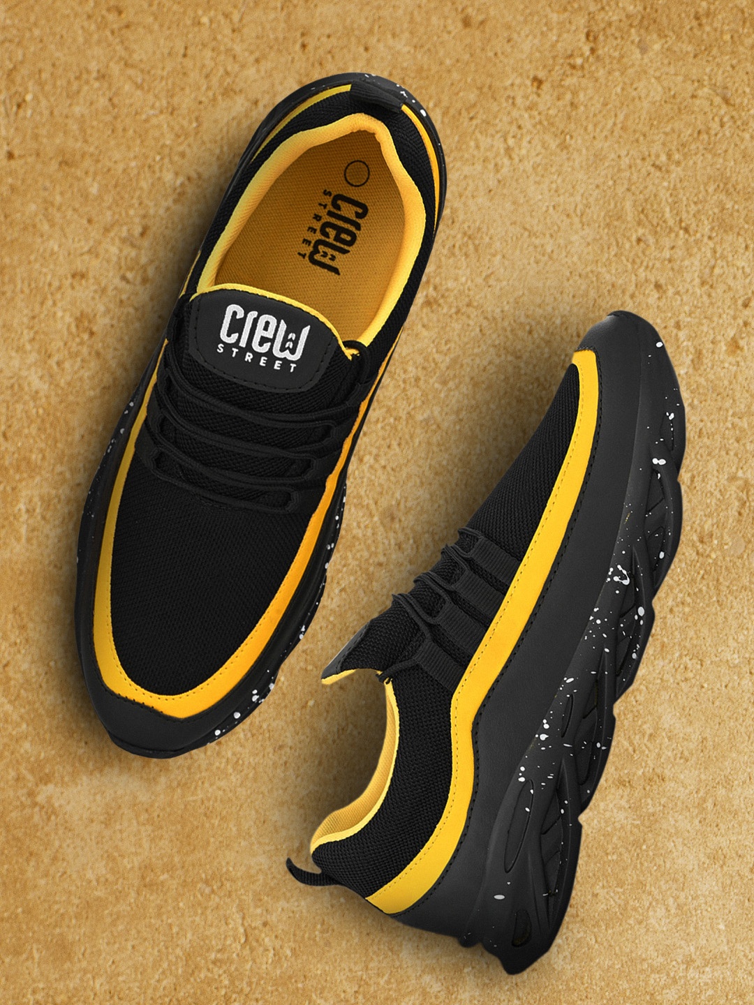 

Crew STREET Men Yellow Running Non-Marking Shoes