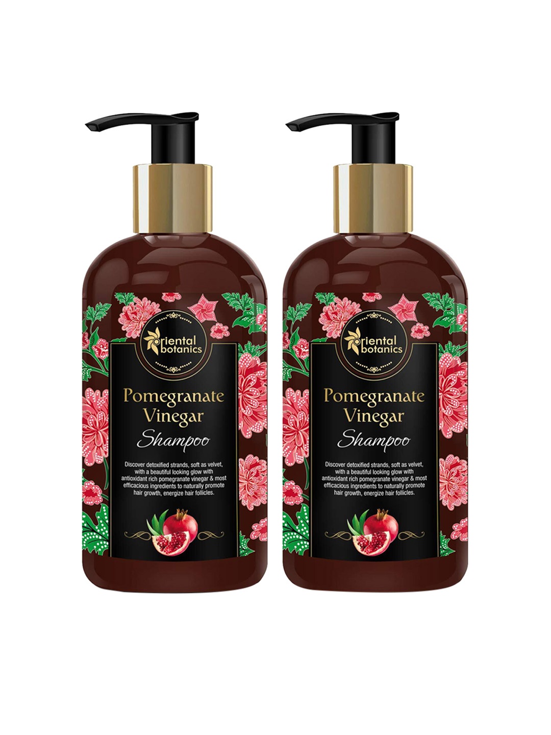 

Oriental Botanics Unisex Set of 2 Pomegranate Vinegar Shampoo, Red