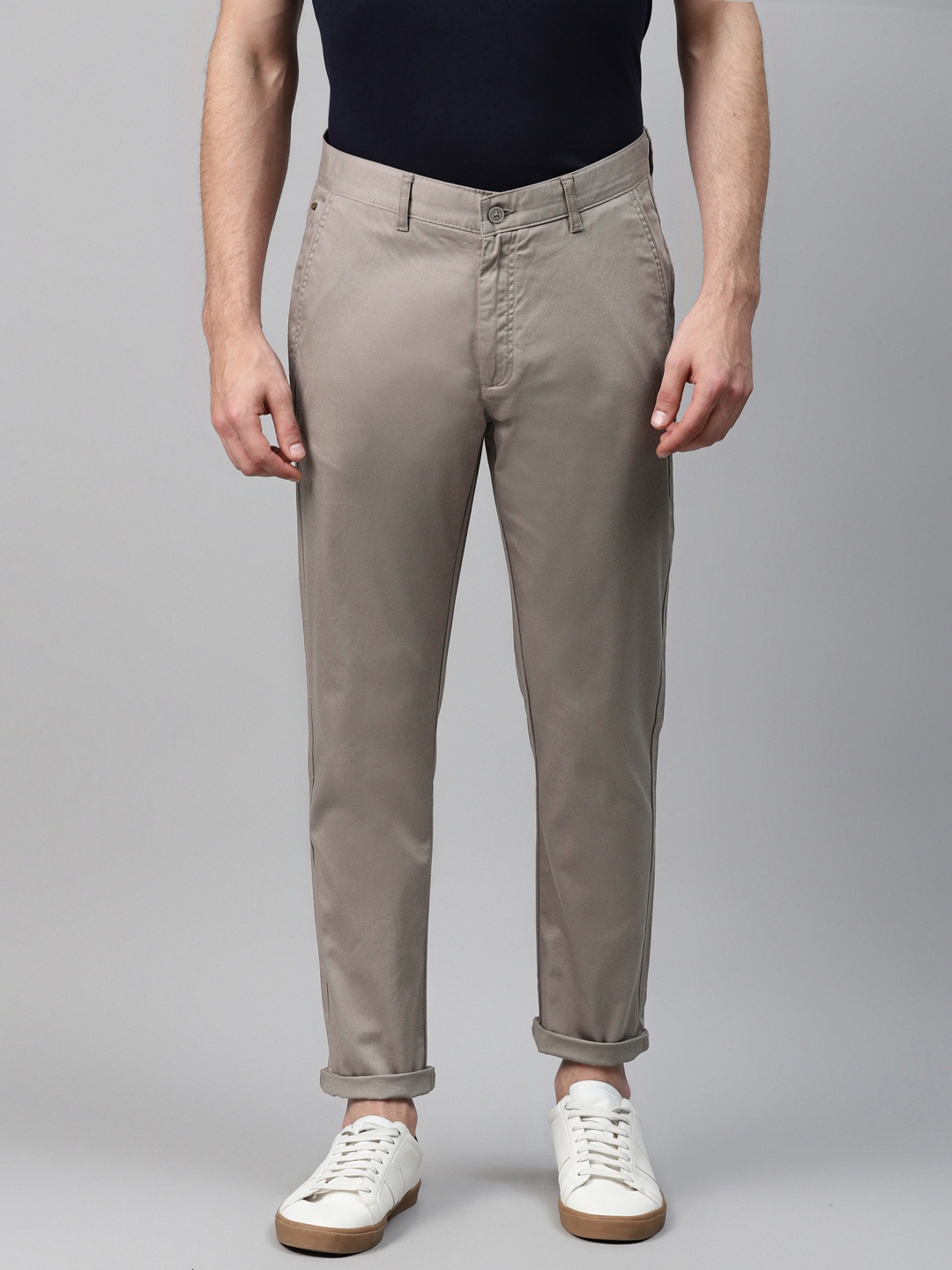 

Blackberrys Men Grey Arise Regular Fit Solid Chinos