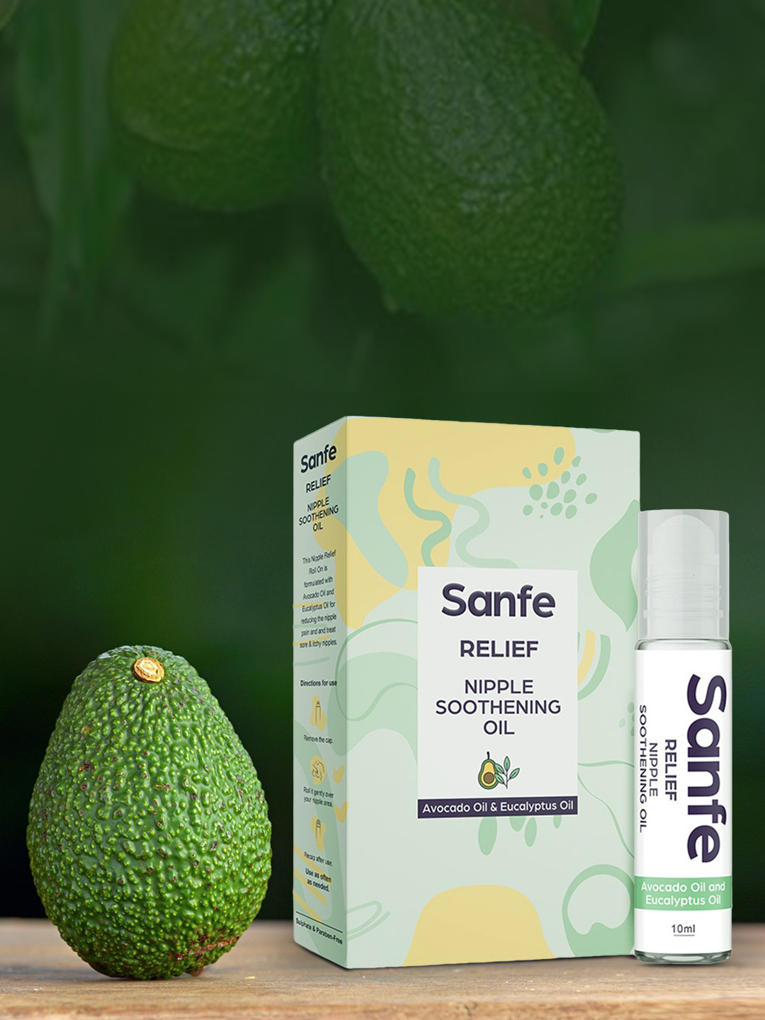 

Sanfe Avocado & Eucalyptus Relief Nipple Soothening Oil 10 ml, Off white