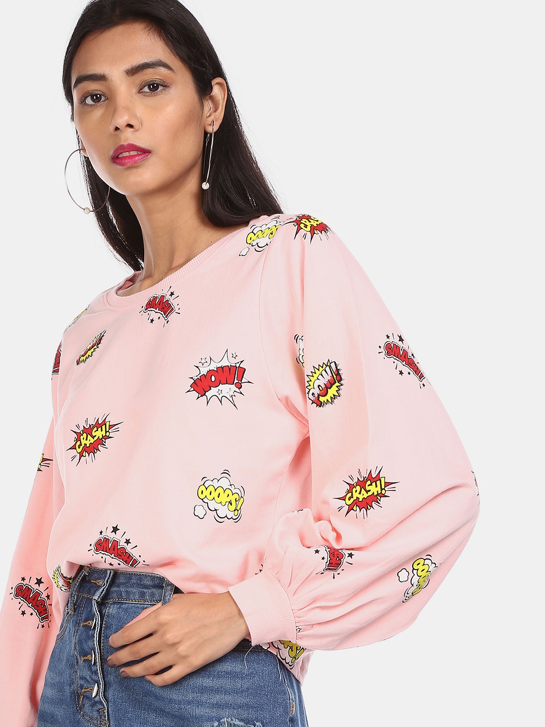 

Sugr Women Pink Printed Top