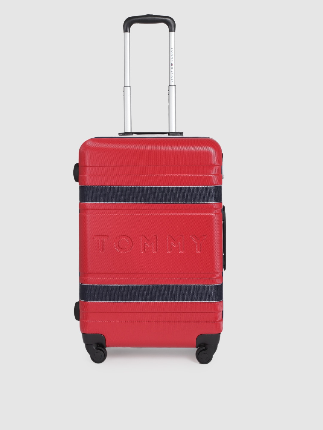 

Tommy Hilfiger Hard 4 Wheels 360-Degree Rotation Cabin Trolley Bag, Red