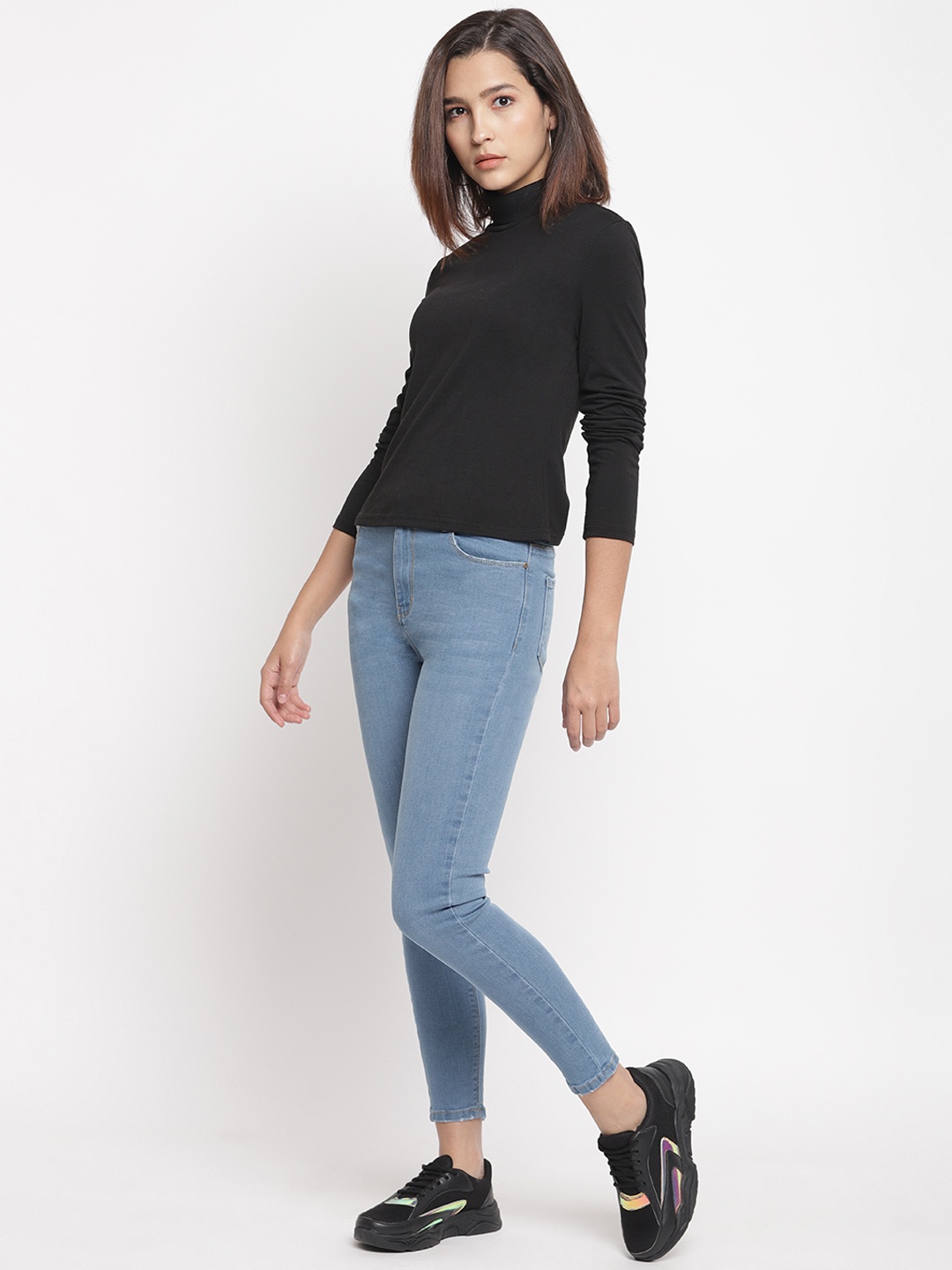 

Belliskey Women Blue Super Skinny Fit High-Rise Clean Look Jeans