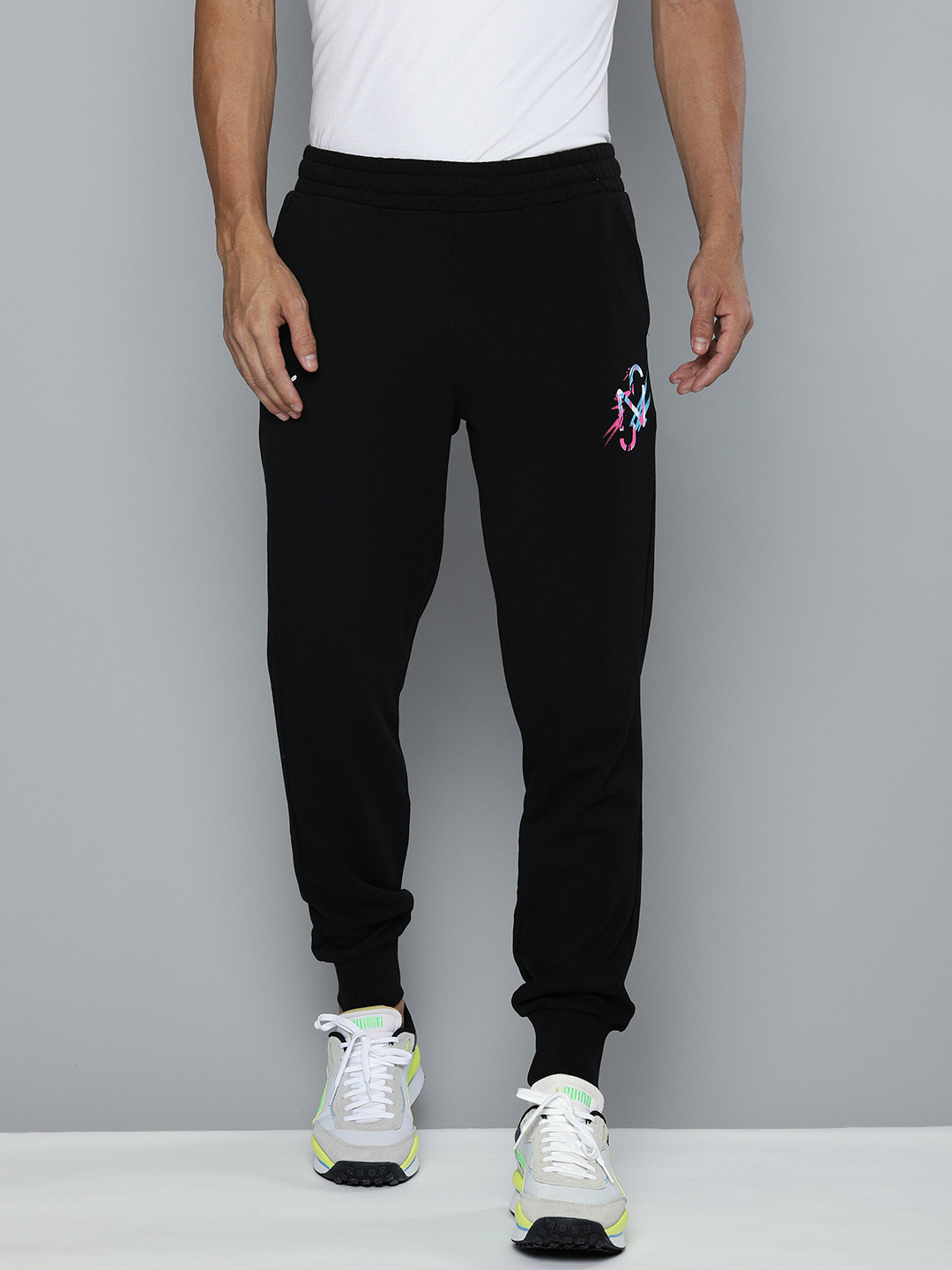 

Puma Men Black Straight Fit Solid NEYMAR JR CREATIVITY Joggers
