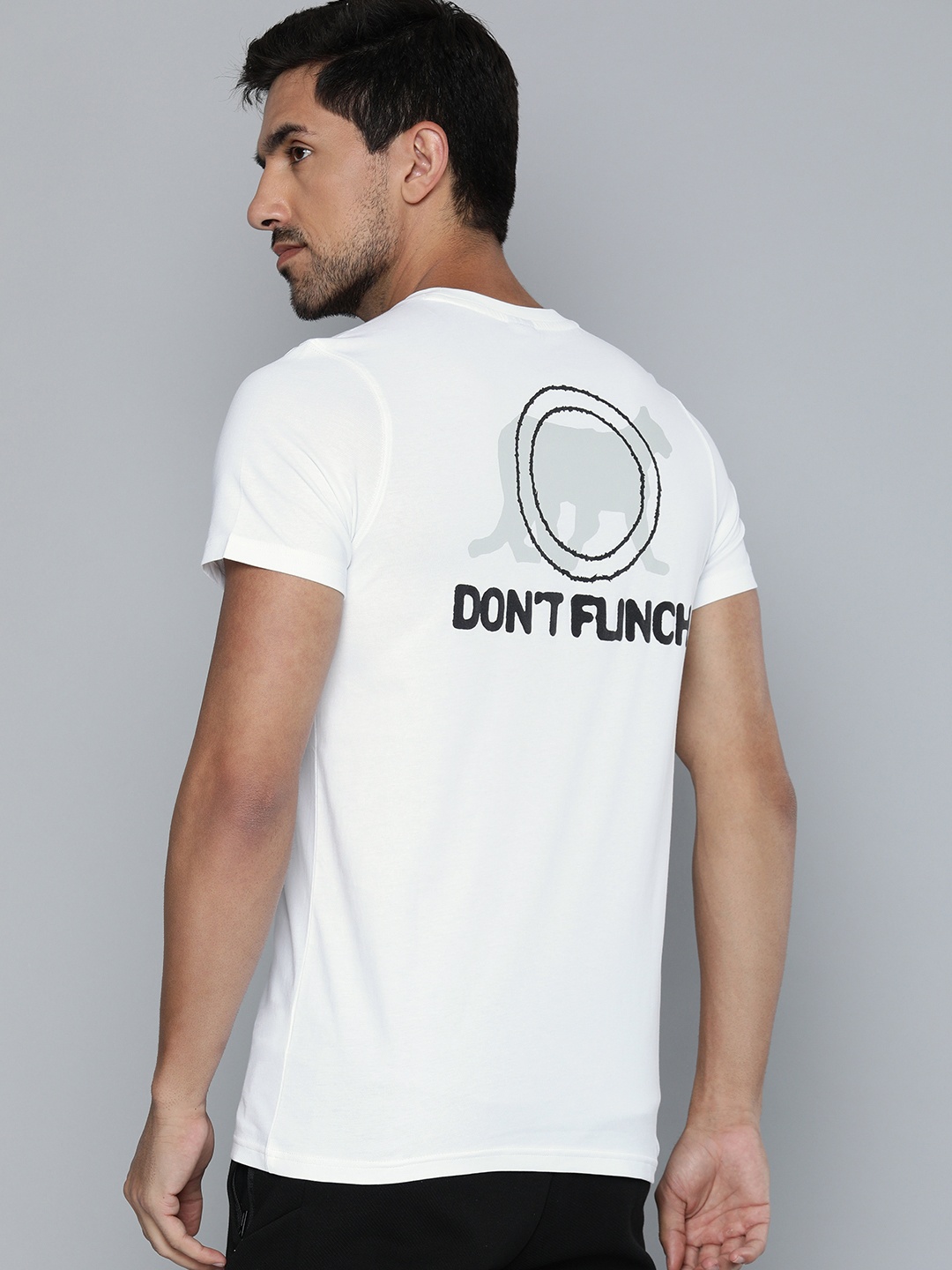 

PUMA Hoops Men White Back Printed Franchise Round Neck Pure Cotton T-shirt