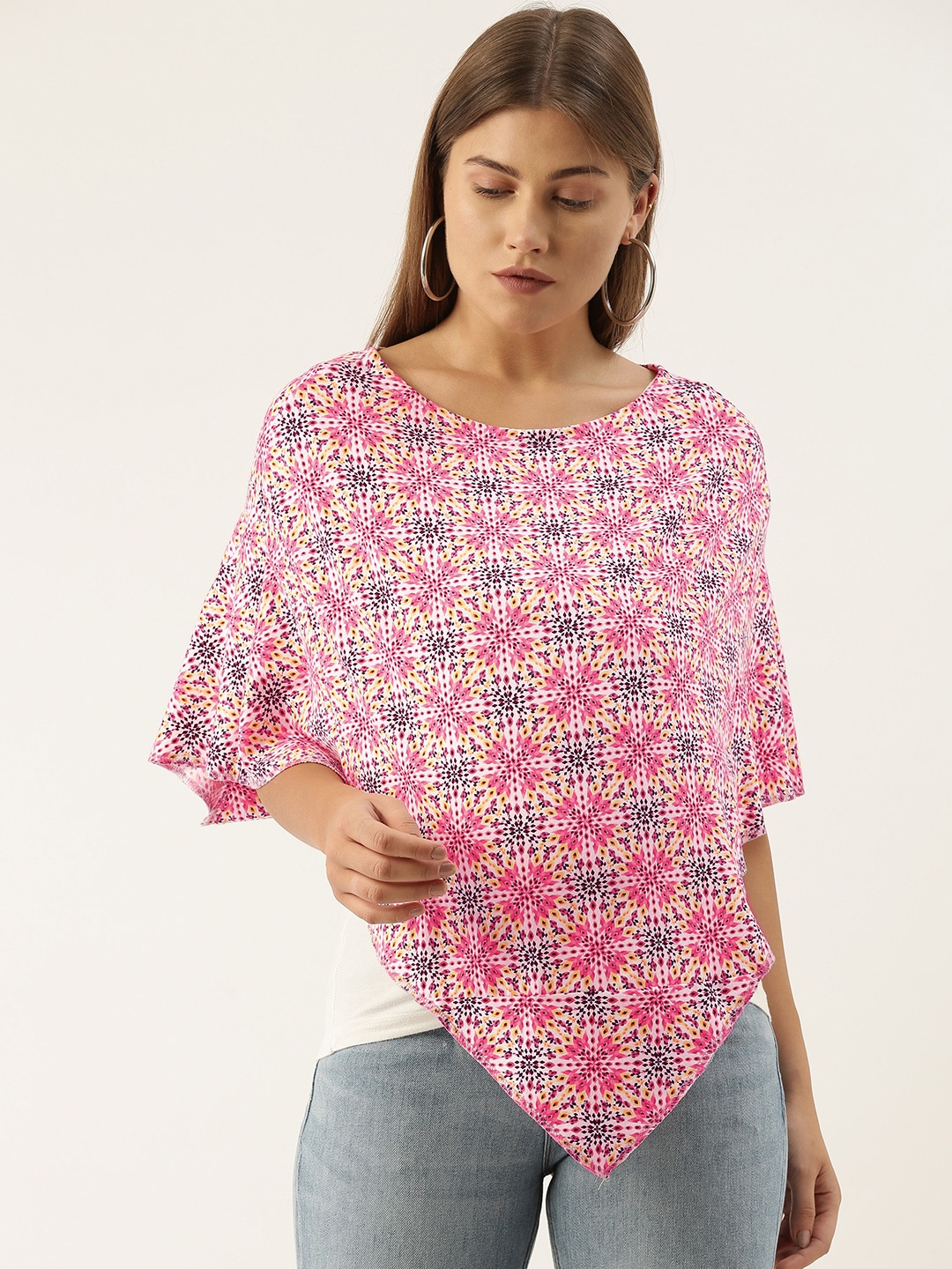 

Blush 9 Maternity Pink & White Floral Printed Wrap Top