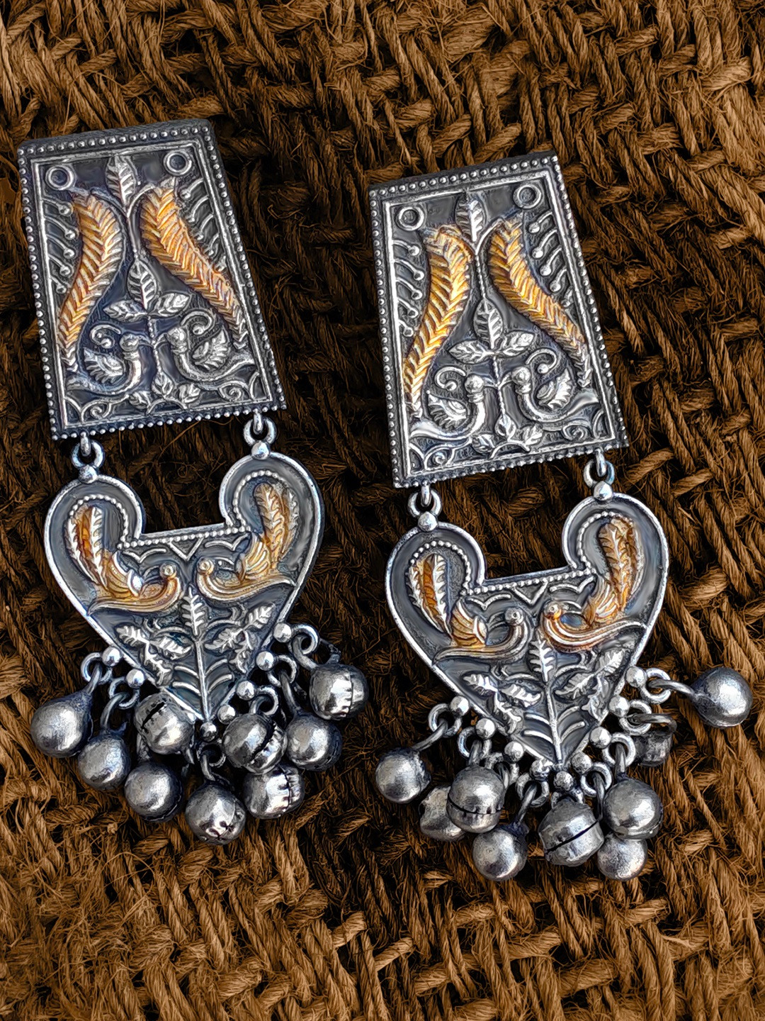 

Peora Silver-Plated & Gold-Toned Classic Drop Earrings