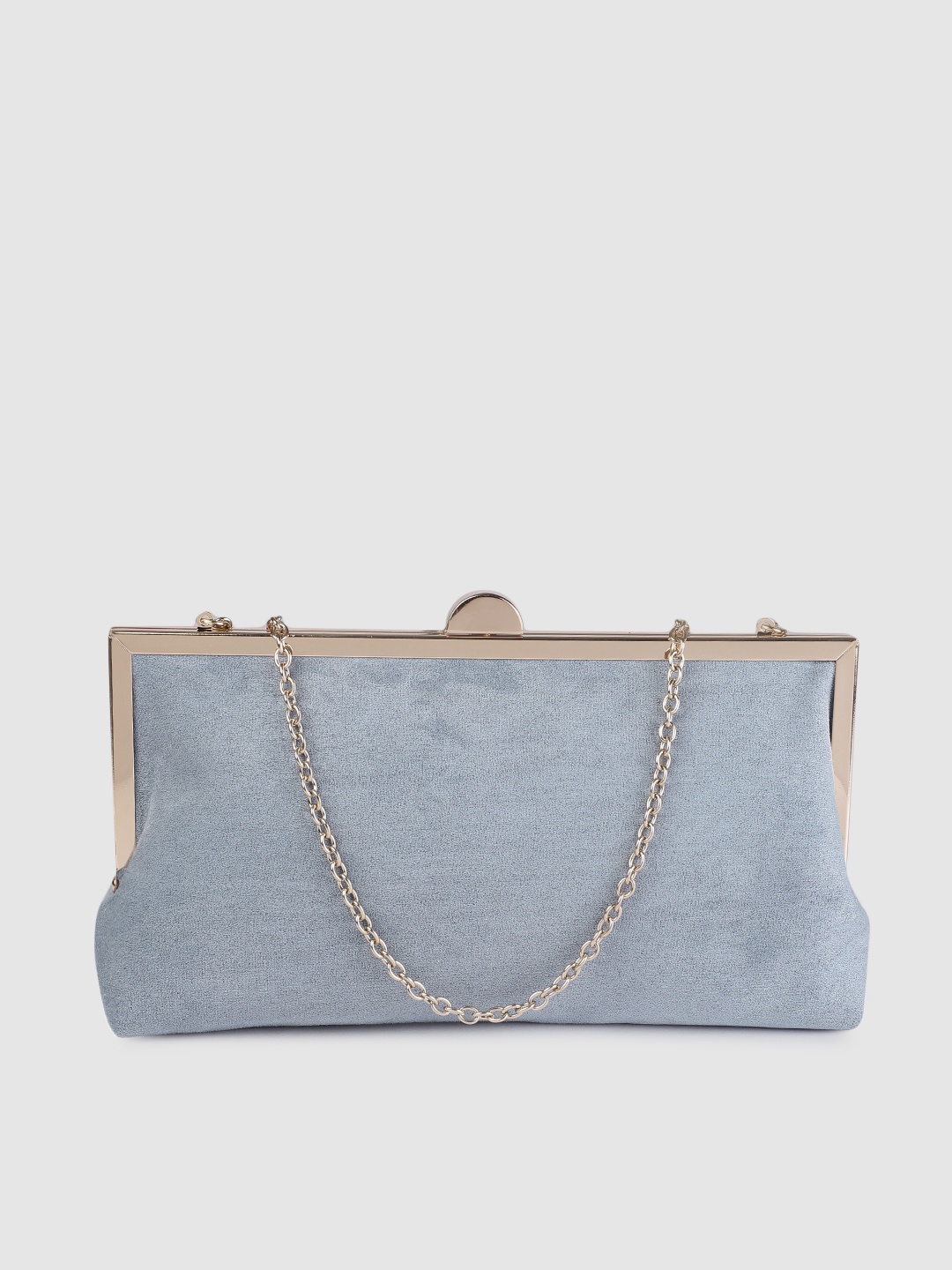 

Accessorize Women Blue Solid Suede Purse Clutch