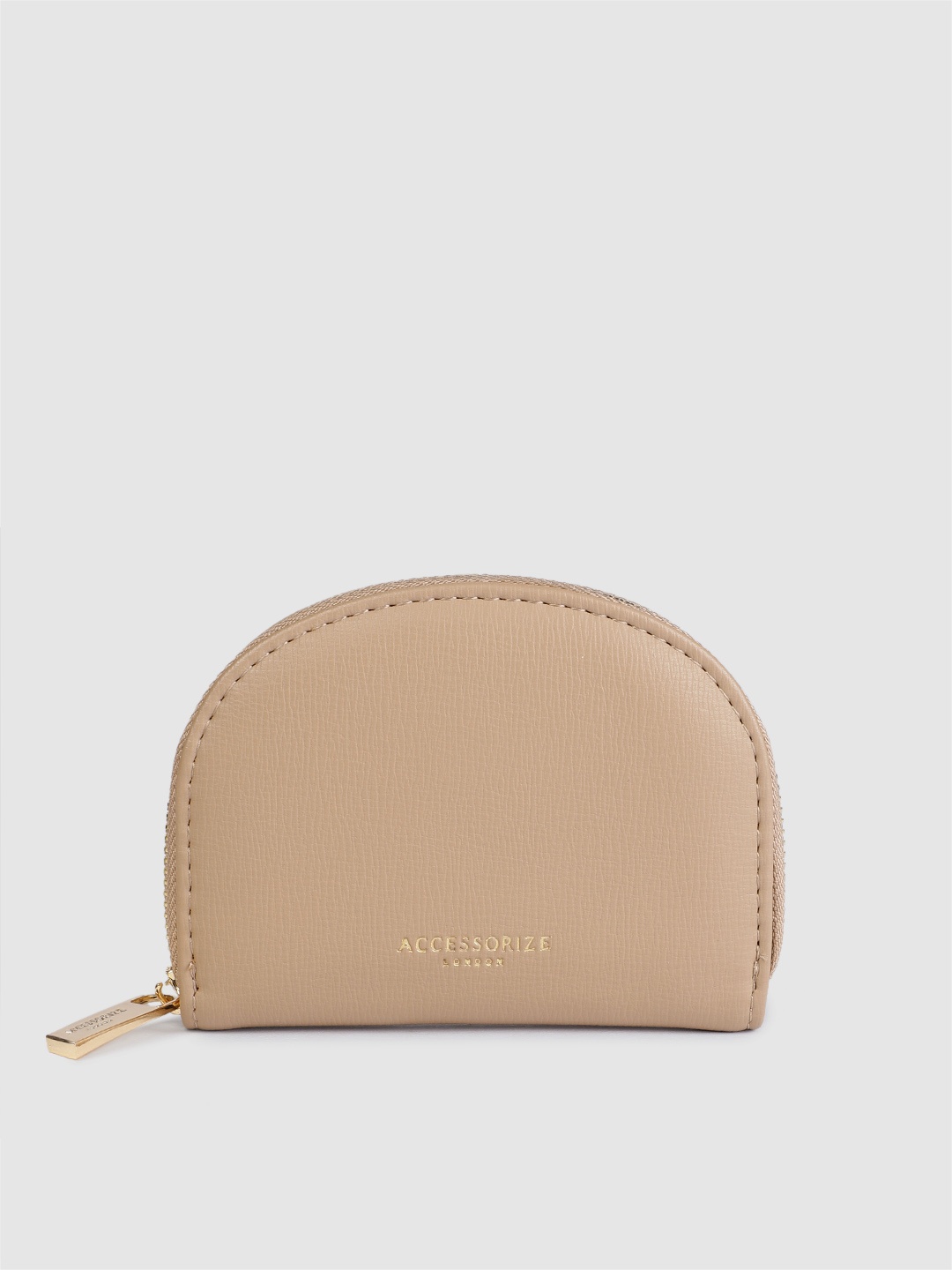 

Accessorize Women Taupe Solid Coin Purse