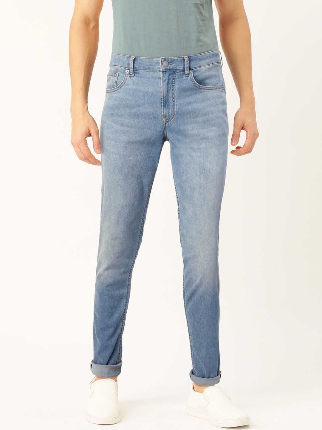 

Calvin Klein Jeans Men Blue CKJ 017 BODY Skinny Fit Mid-Rise Clean Look Stretchable Jeans