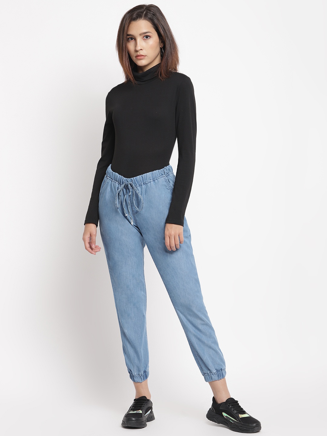 

Belliskey Women Blue Loose Fit Printed Joggers