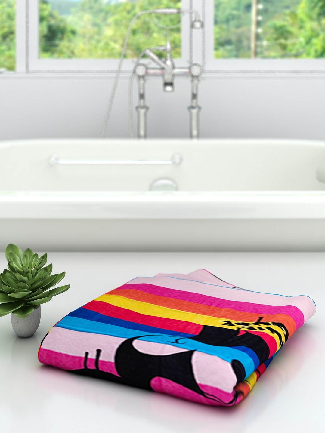 

Disney Red & Yellow Minnie Printed 300 GSM Bath Towel