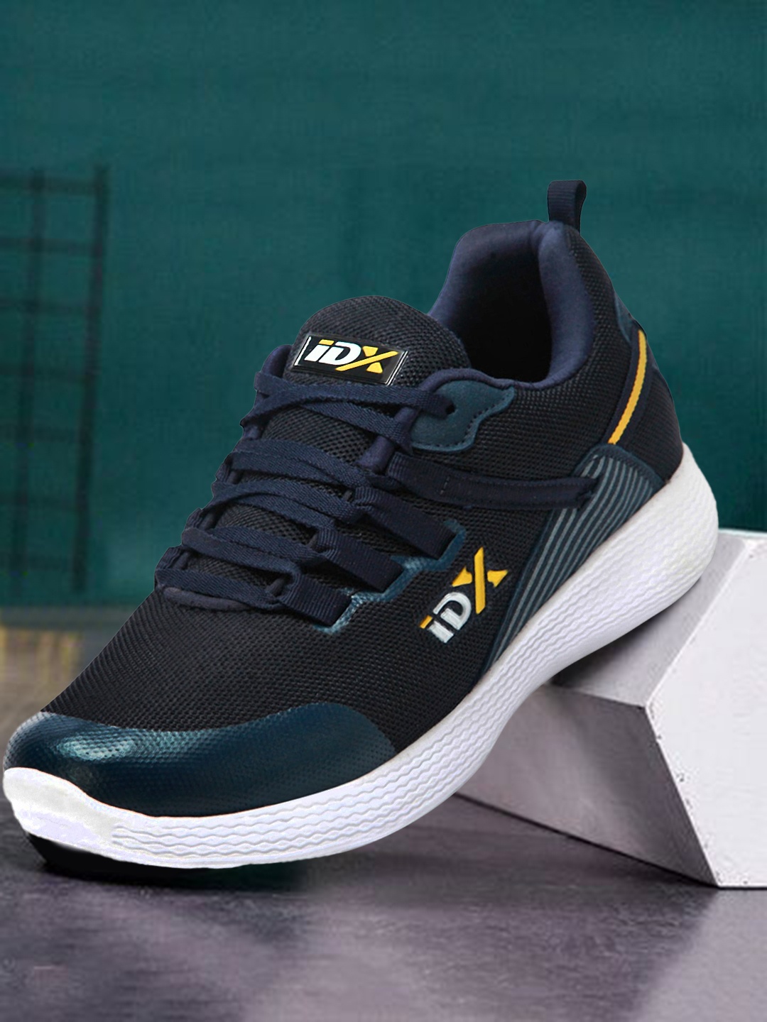 

iD Men Navy Lace Up Sports Shoes, Navy blue