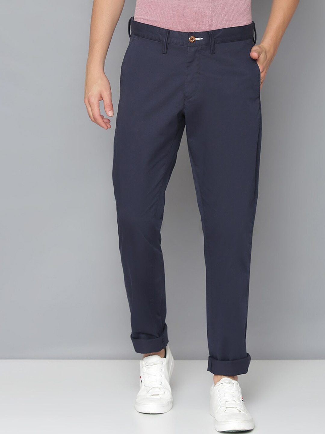 

GANT Men Navy Blue Slim Fit Solid Chinos