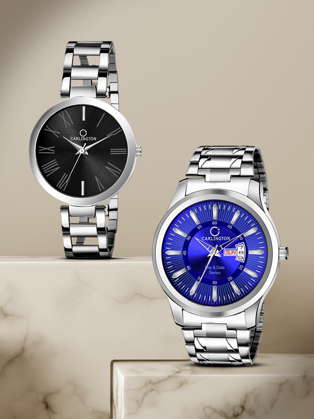 

CARLINGTON Unisex Blue Analogue Watch