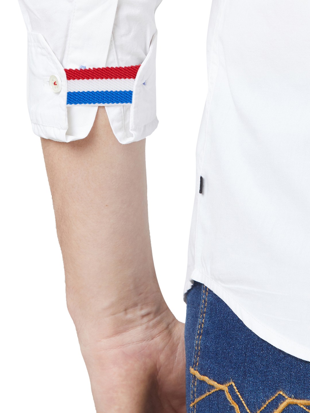 

EVOQ Men Pack Of 2 Red & Blue Striped Cuff Bands