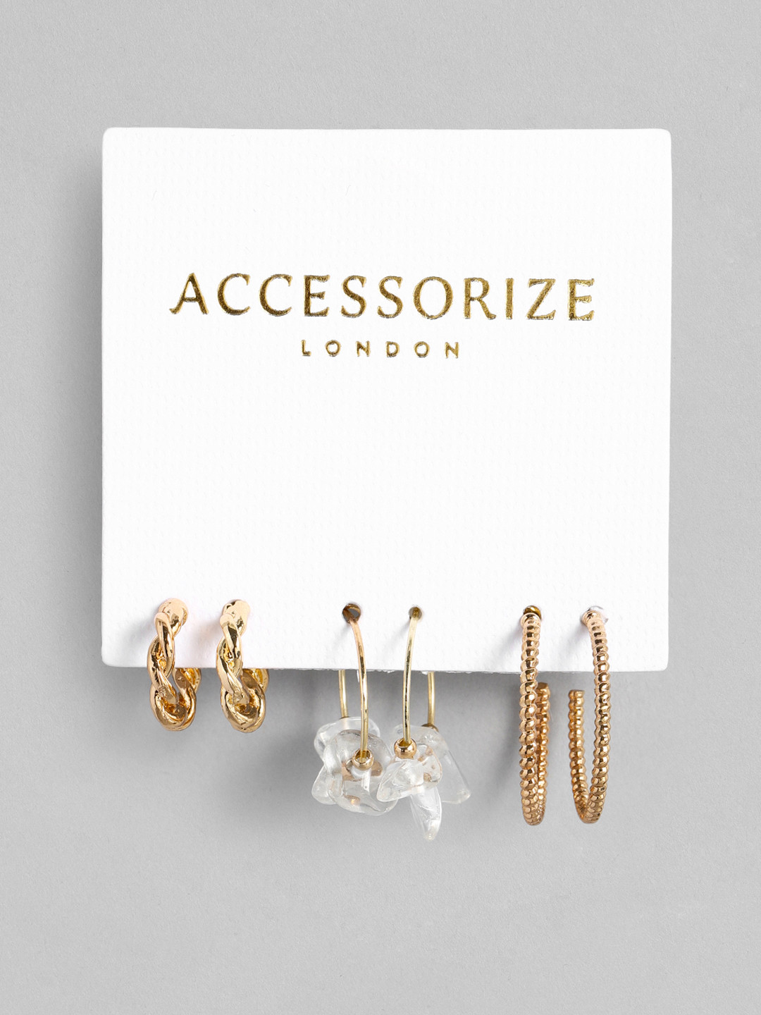 

Accessorize Set of 3 Gold-Toned Meadow Earrings