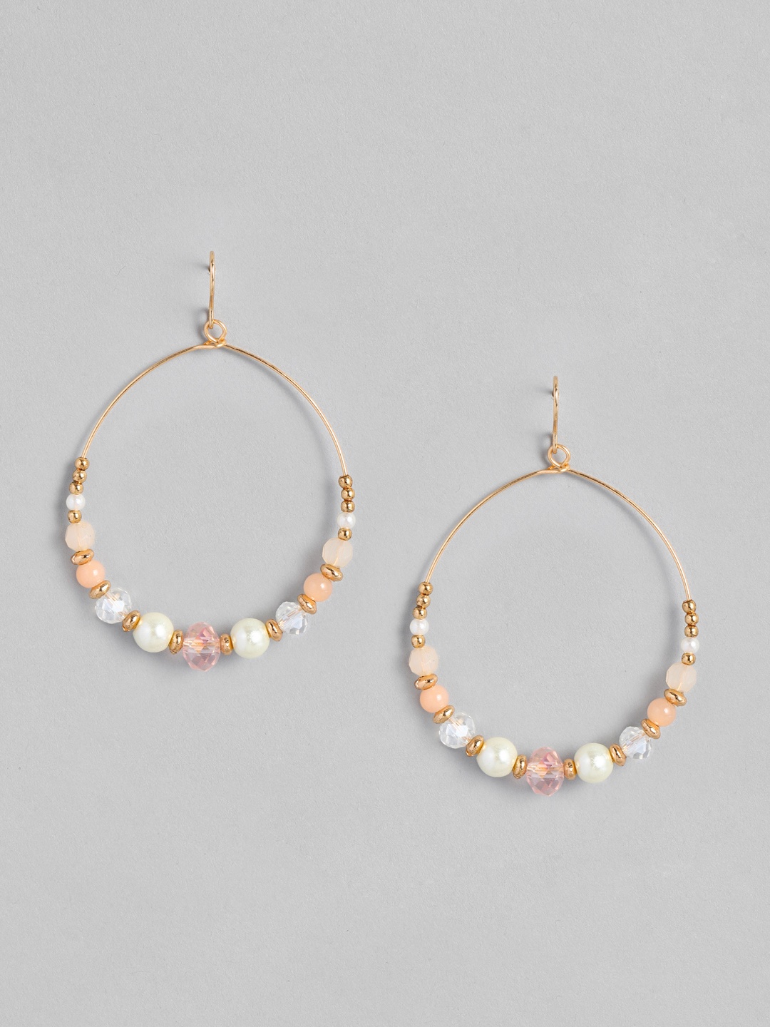 

Accessorize London Women Wild Country Beaded Hoop Earring, Pink