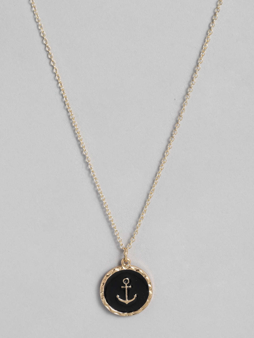 

Accessorize London St Ives Enamel Anchor Pendant Necklace, Gold