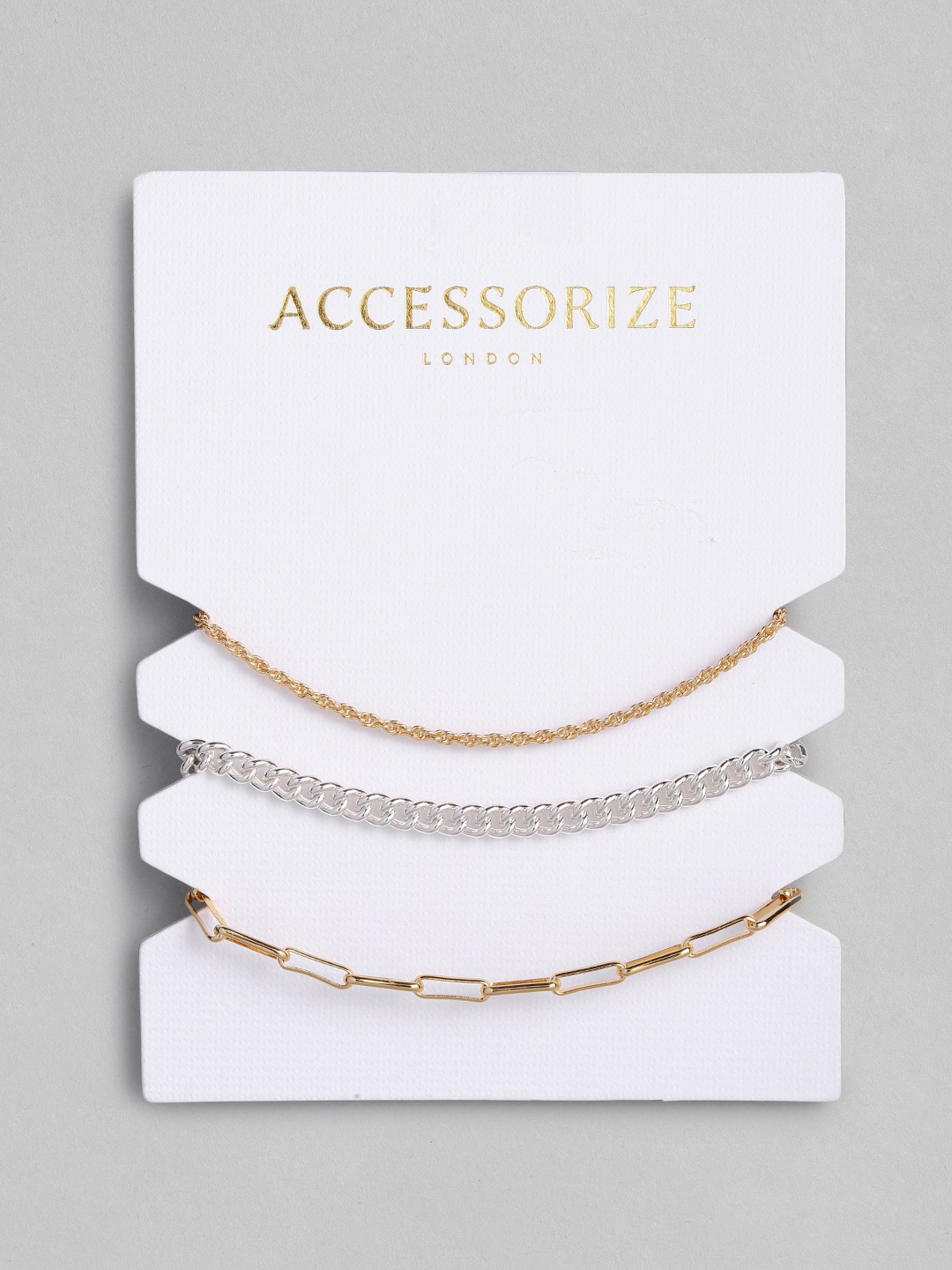 

Accessorize London Women 3-Pack Chain Bracelet, Gold