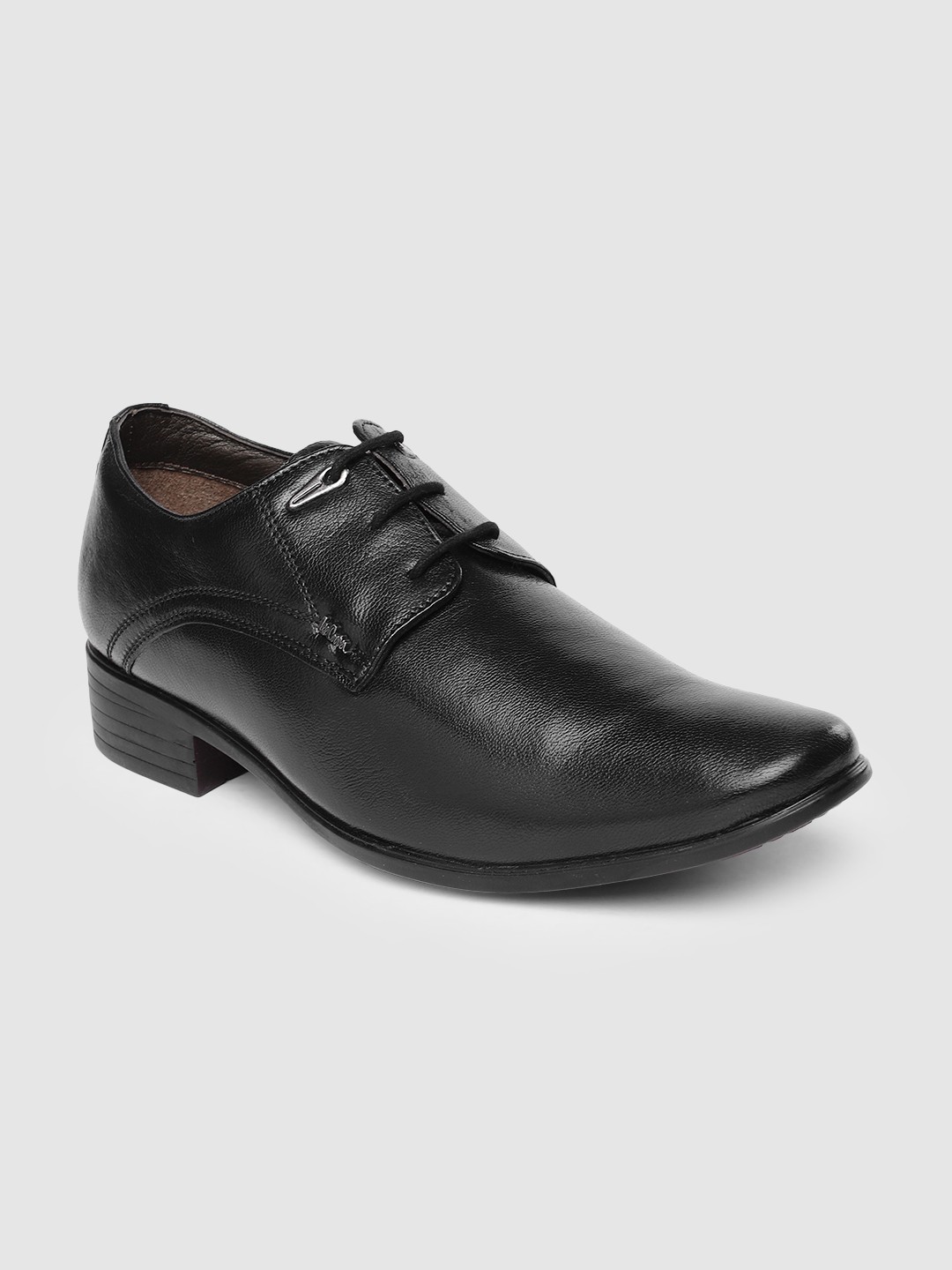 

Lee Cooper Men Black Solid Leather Formal Derbys