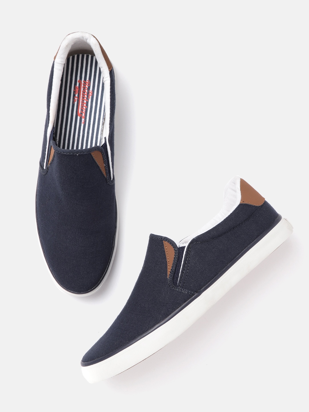 

Roadster Men Navy Blue Slip-On Sneakers
