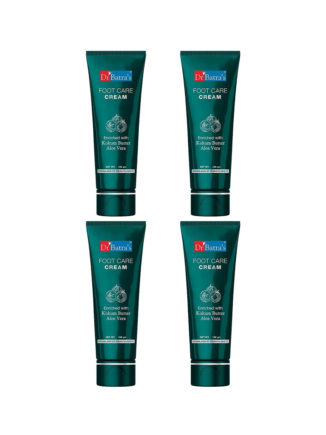 

Dr. Batras Set Of 4 Foot Care Cream Enriched With Kokum Butter - 100g Each, Na