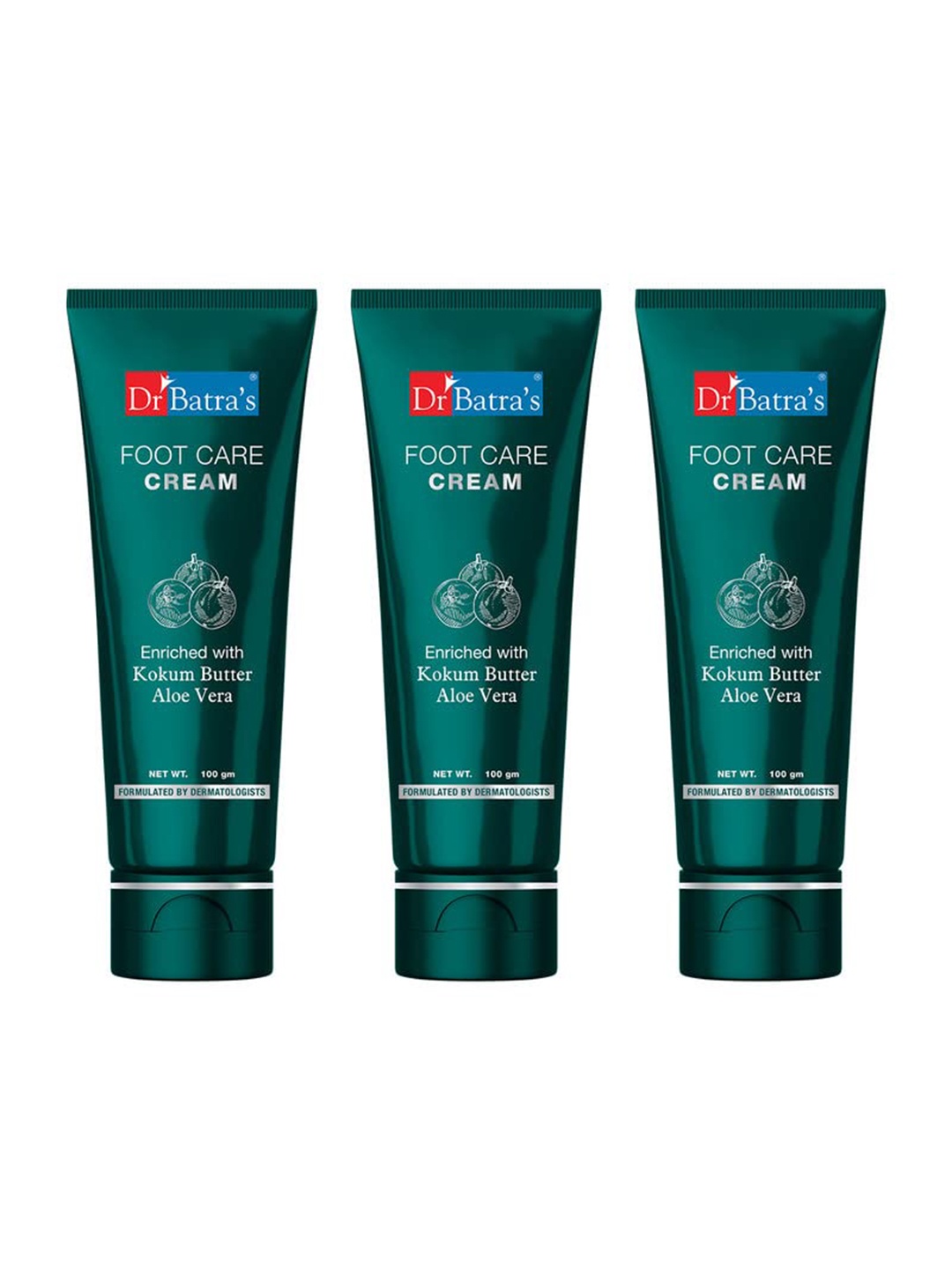 

Dr. Batras Set of 3 Foot Care Cream Enriched With Kokum Butter - 100 g Each, Na