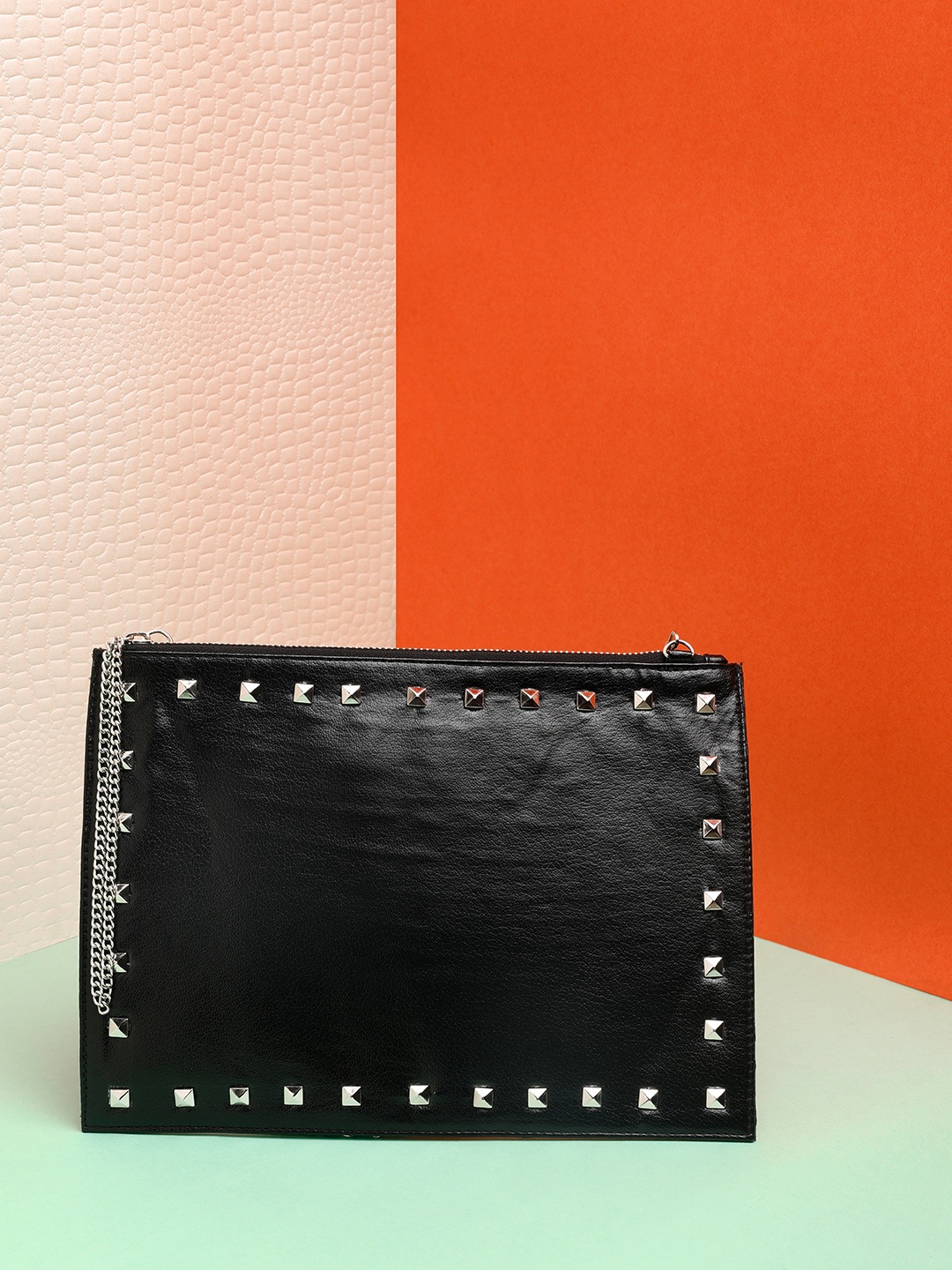 

STREET 9 Black Embellished Clutch