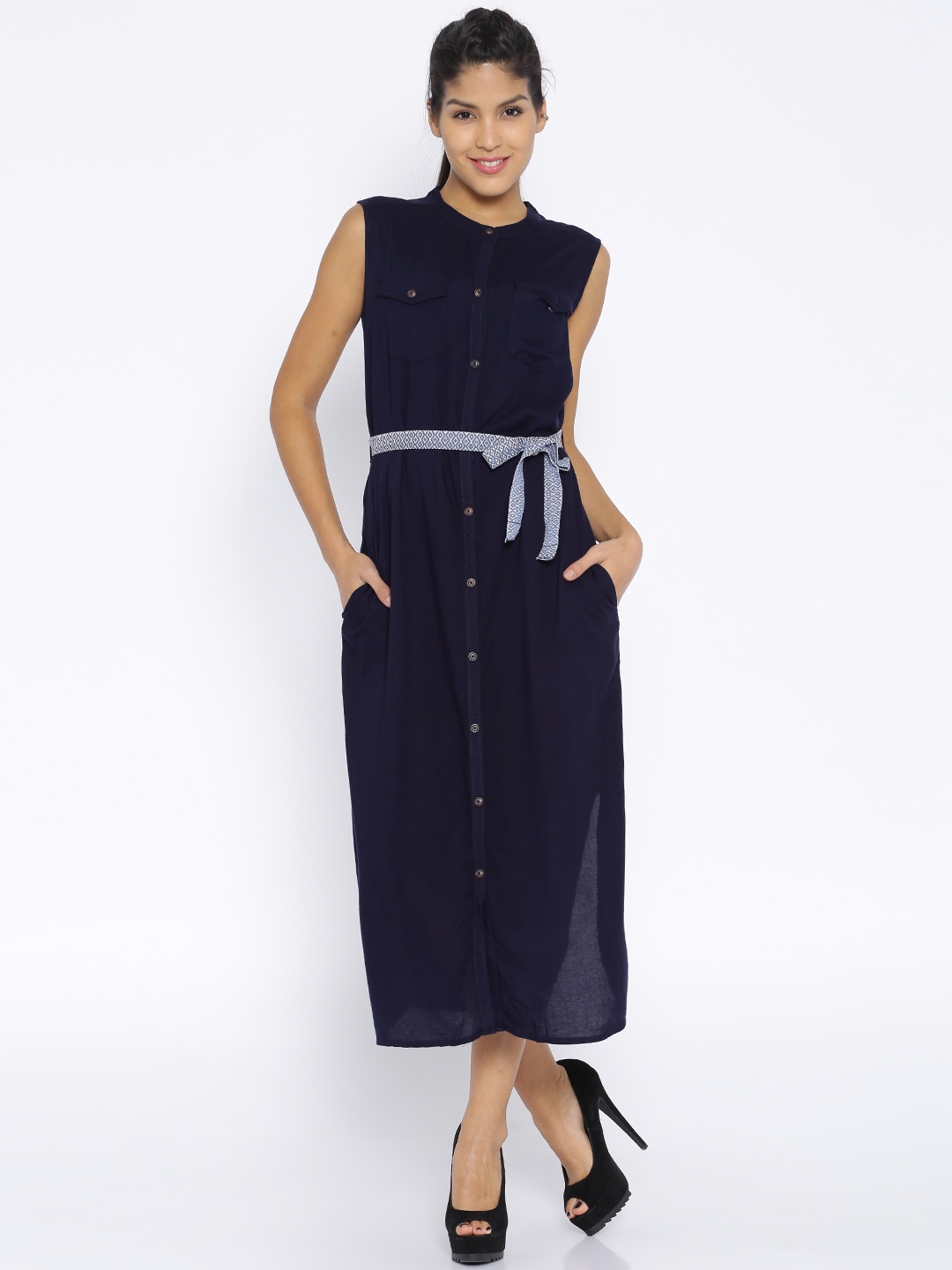 

Tokyo Talkies Navy Midi Dress, Navy blue
