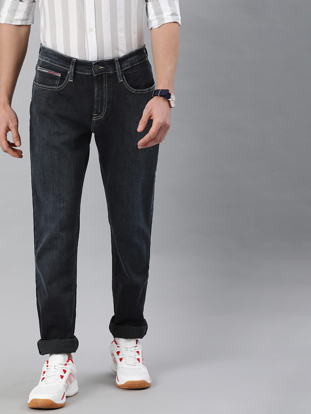 

Tommy Hilfiger Men Blue Scanton Slim Fit Mid-Rise Clean Look Stretchable Jeans