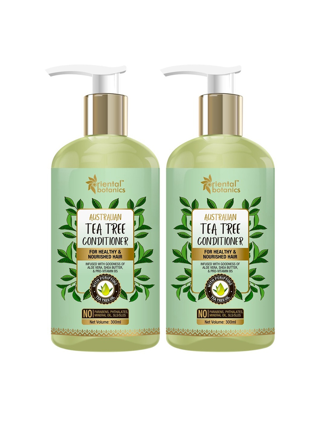 

Oriental Botanics Pack of 2 Australian Tea Tree Hair Conditioners, Green