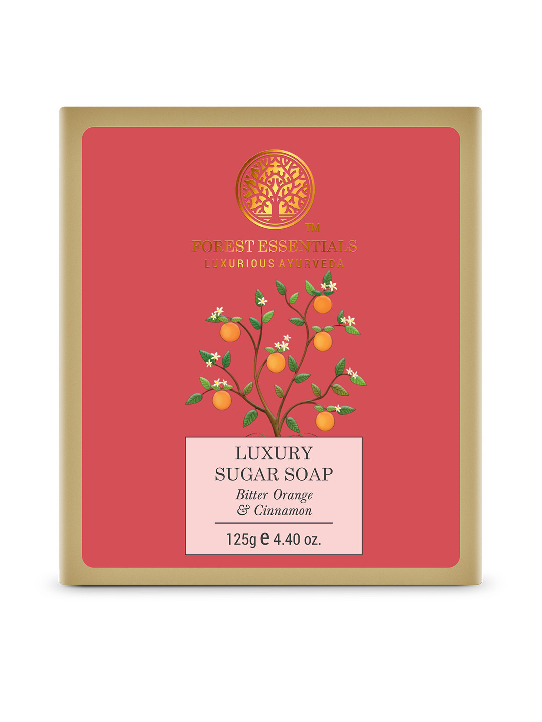 

Forest Essentials Ayurvedic Handmade Luxury Sugar Soap with Bitter Orange & Cinnamon 125 g