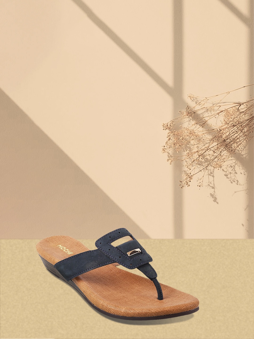 

Mochi Women Navy Blue Solid Comfort Heels