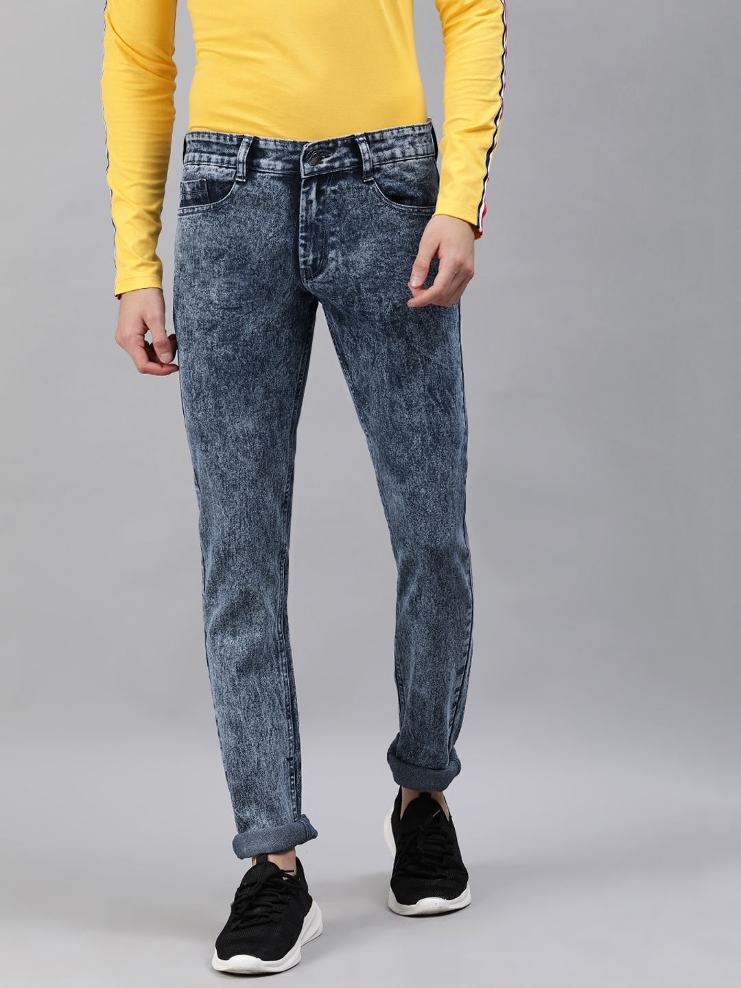 

Urbano Fashion Men Blue Slim Fit Mid-Rise Clean Look Stretchable Jeans