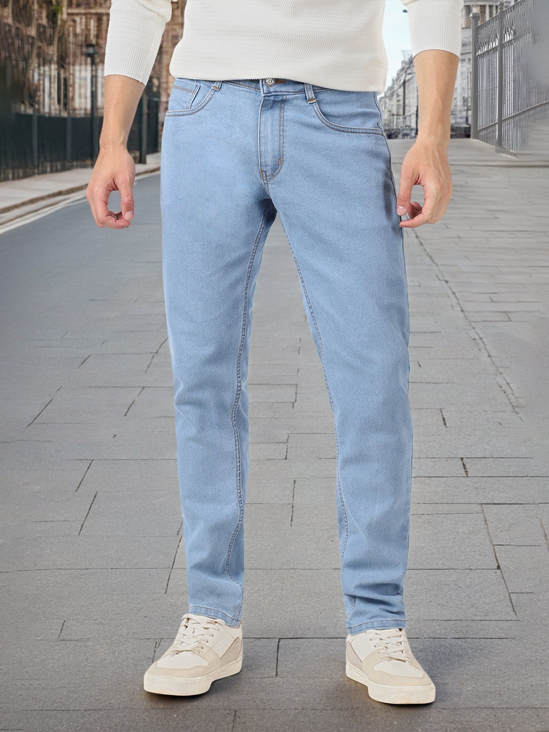 

Urbano Fashion Men Blue Slim Fit Mid-Rise Clean Look Stretchable Jeans