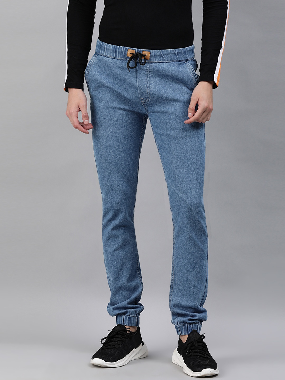

Urbano Fashion Men Blue Slim Fit Mid-Rise Clean Look Stretchable Jogger Jeans