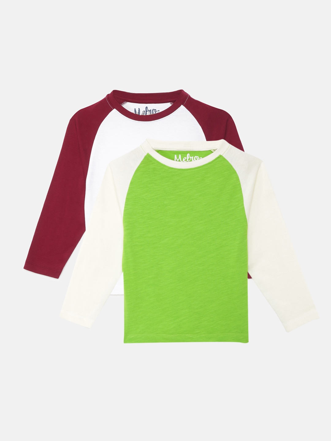 

METRO KIDS COMPANY Boys Pack of 2 Round Neck Pure Cotton T-shirts, White
