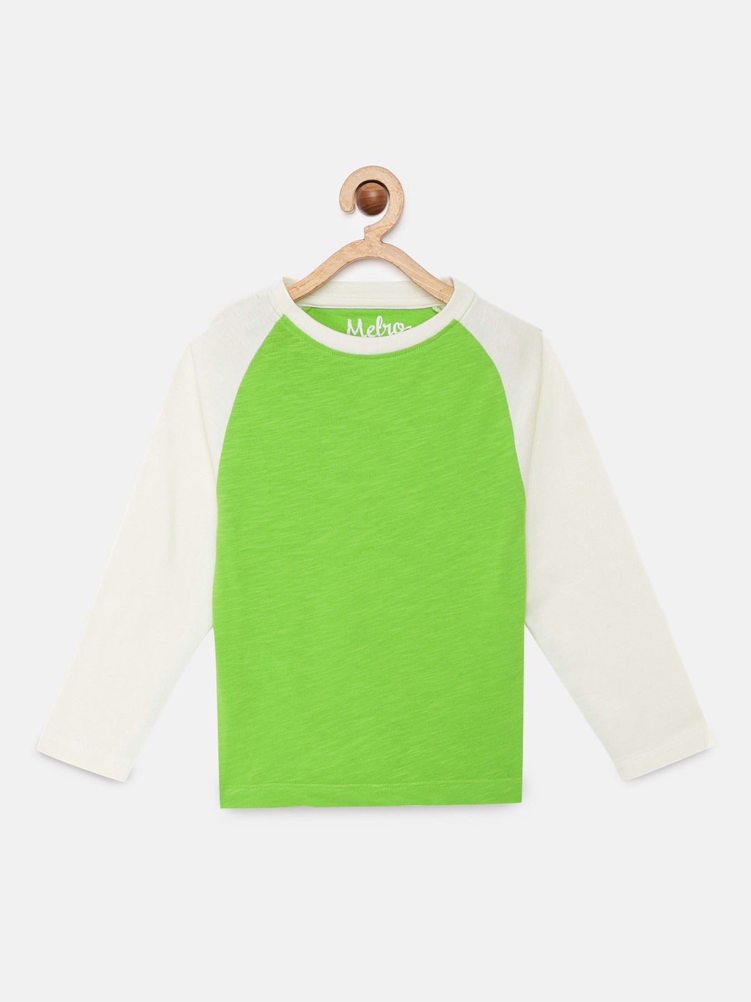 

METRO KIDS COMPANY Boys Lime Green Pure Organic Cotton T-shirt