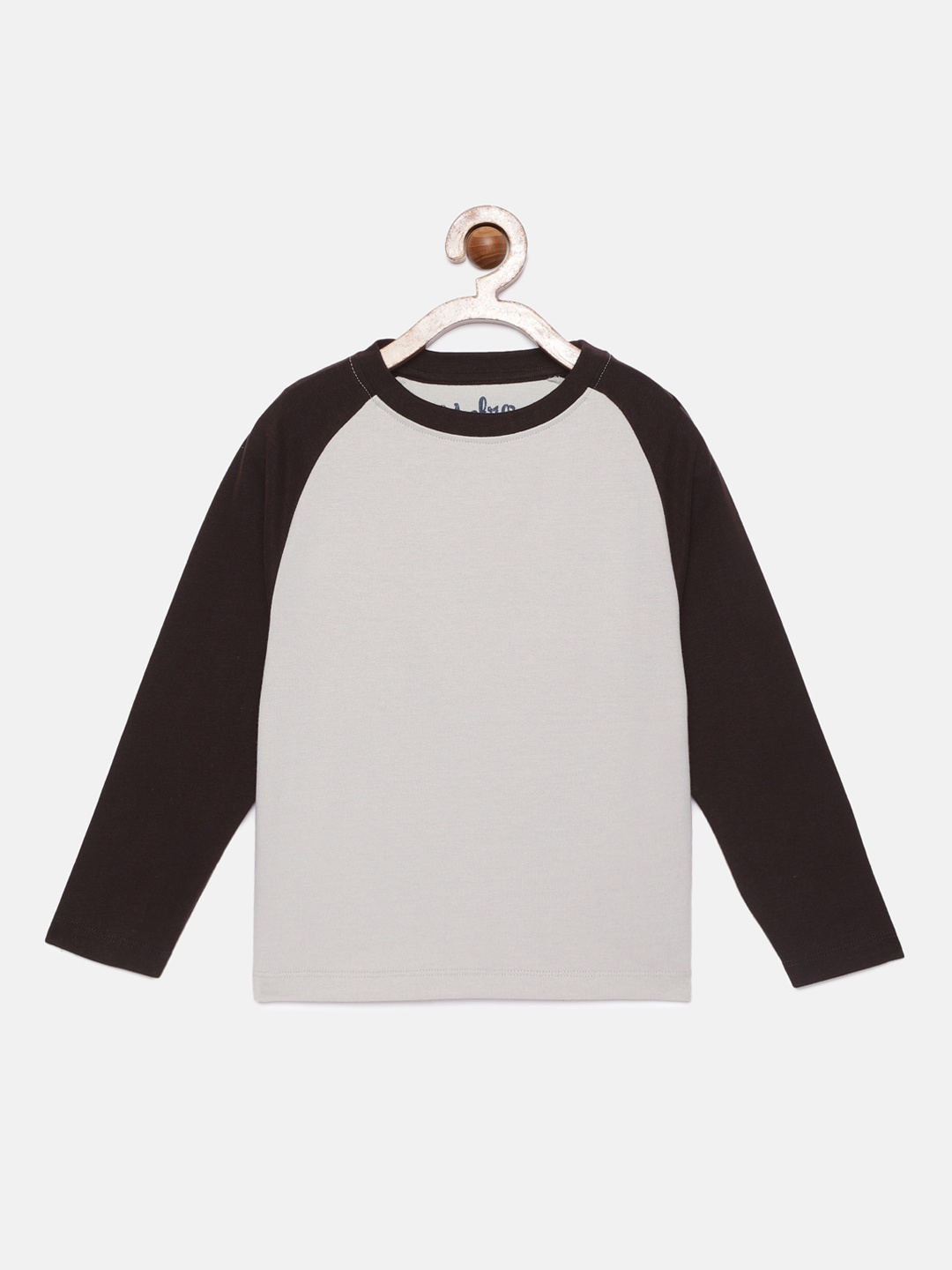

METRO KIDS COMPANY Boys Off-White Solid Organic Cotton T-shirt