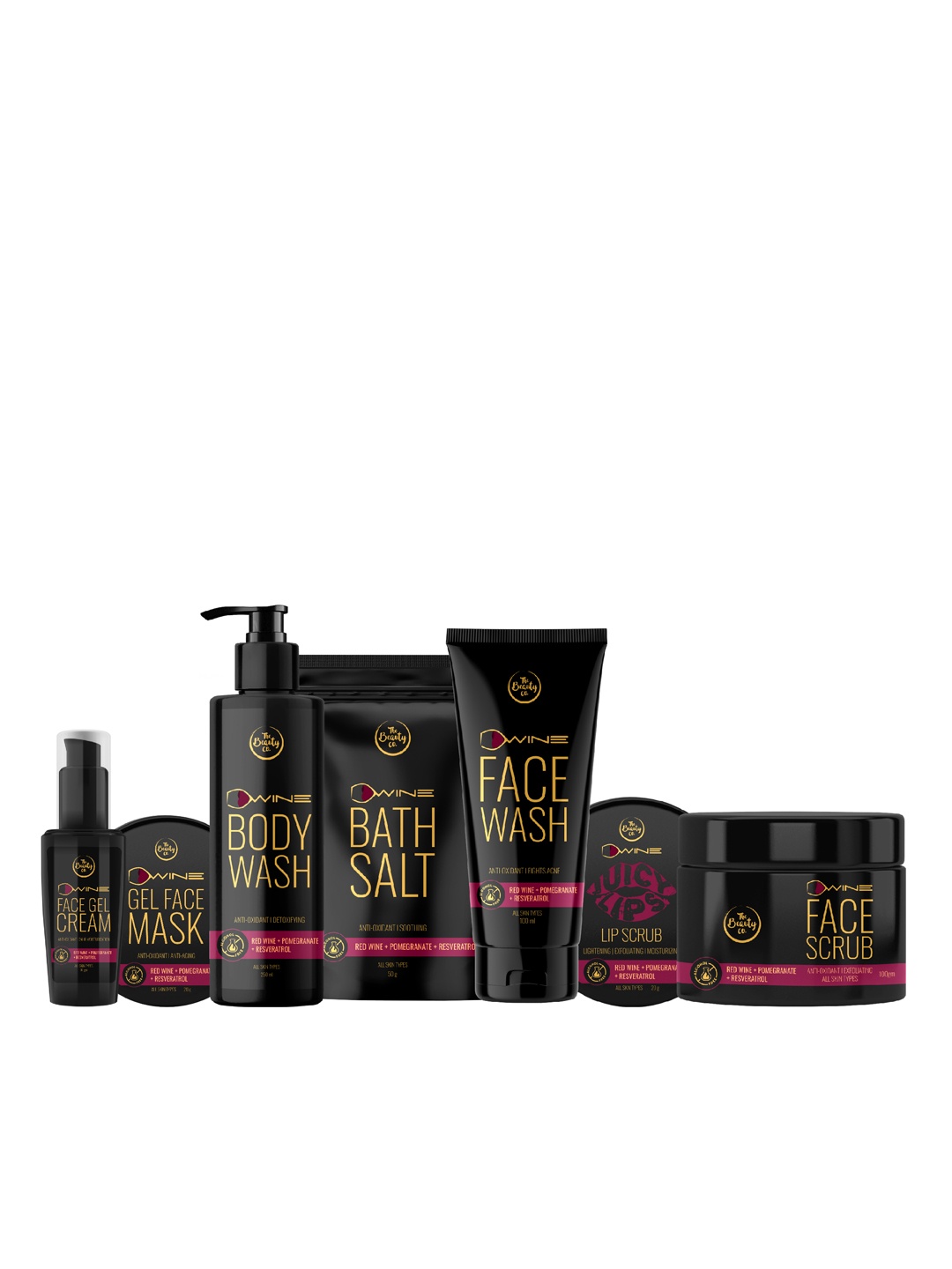 

The Beauty Co. Dwine Kit - Set of 7, Black