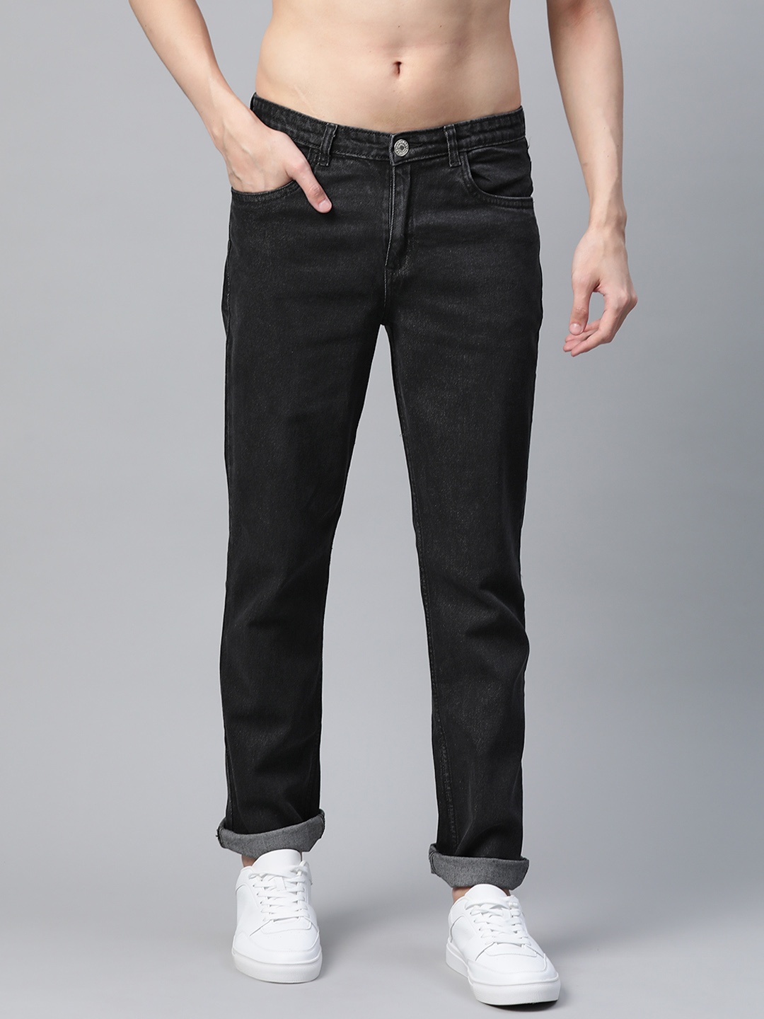 

Harvard Men Charcoal Grey No Fade Clean Look Jeans