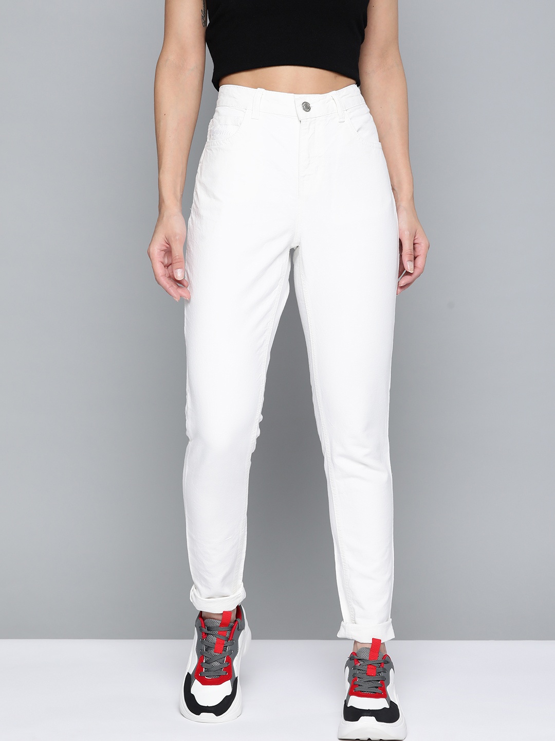 

Harvard Women White Skinny Fit Stretchable Jeans