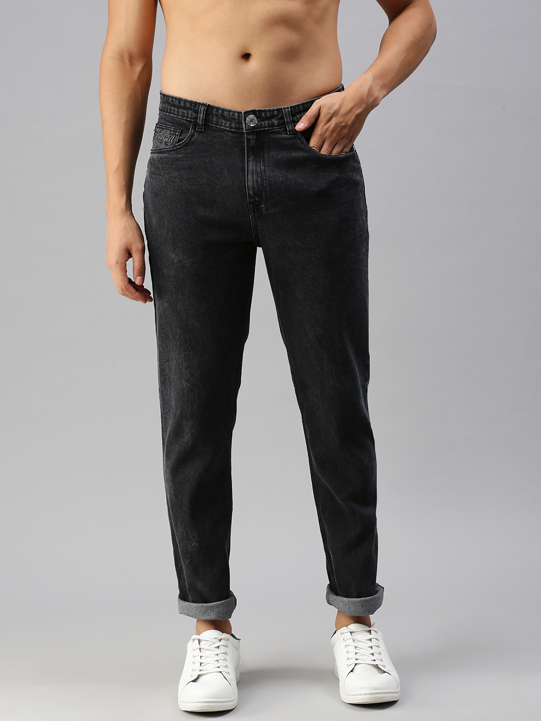 

Harvard Men Black Slim Fit Mid-Rise Jeans