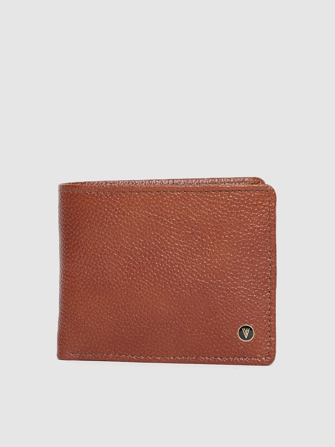 

Van Heusen Men Tan Brown Textured Leather Two Fold Wallet