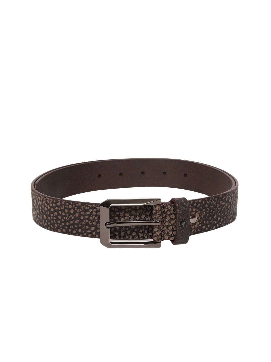 

Van Heusen Men Brown Textured Leather Belt