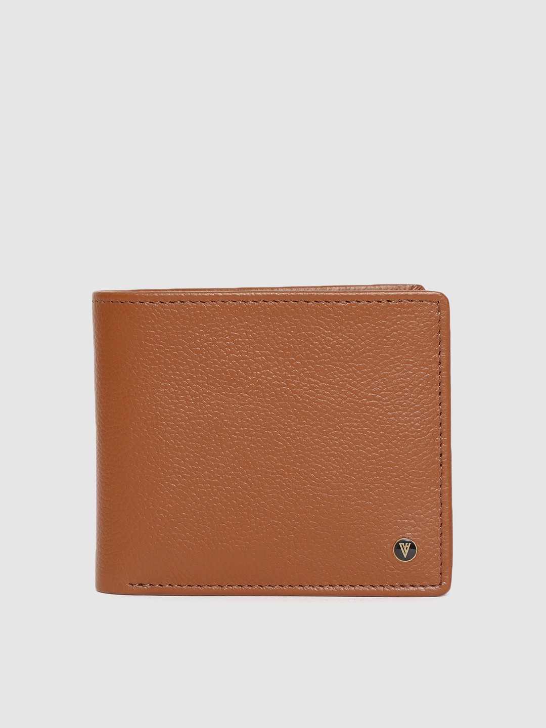

Van Heusen Men Tan Brown Solid Leather Two Fold Wallet