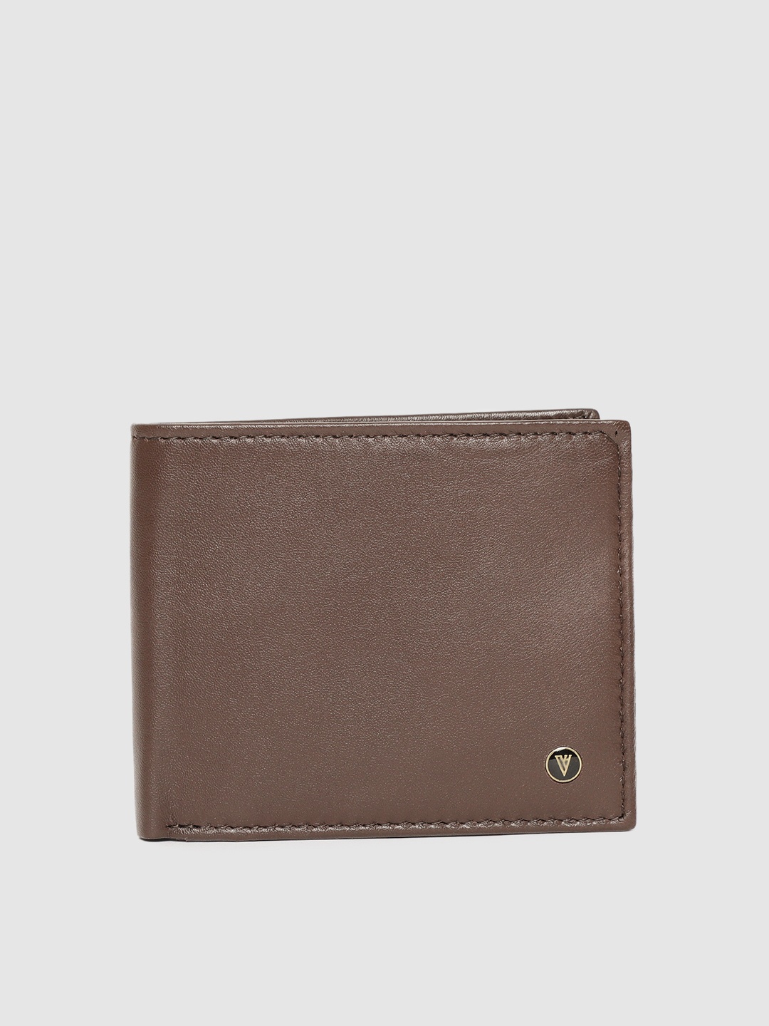 

Van Heusen Men Brown Solid Leather Two Fold Wallet