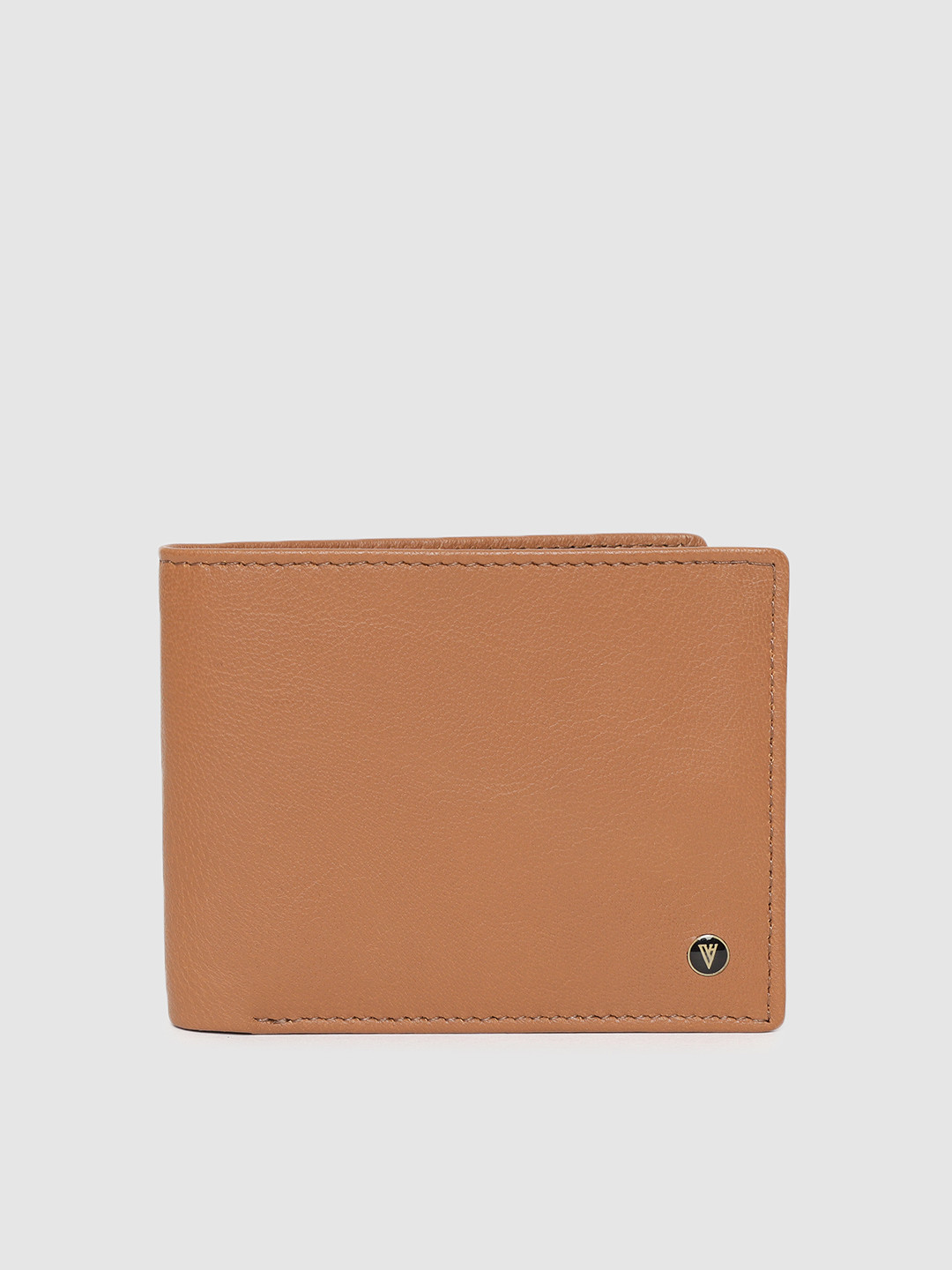 

Van Heusen Men Brown Solid Leather Two Fold Wallet
